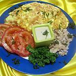 recette Omelette au filets de truite.
