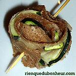 recette Apéritif express : roulé de sarrasin à la raclette & aux courgettes