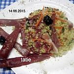 recette Boulgour aux légumes et jambon cru.