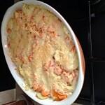 recette gratin de carottes, pommes de terre et saucisses de volailles