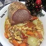 recette Rôti kassler aux haricots mogettes.