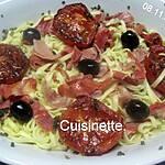 recette Pâtes Italienne et charcuteries.tomates.