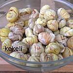 recette Châtaignes épluchées