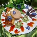 recette Assiette de foie gras et kiwis.