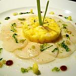 recette Emincé de Saint Jacques & brunoise de mangue, vinaigrette acidulée...