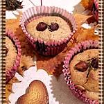 recette Muffins à la crème de marron, noisette et chocolat blanc.