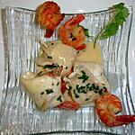 sauce : recette Roulé de cabillaud  aux queues de crevettes