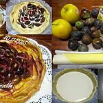 recette Tarte aux pommes et figues sur une crème.