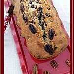 recette Cake moelleux crème de marrons, pépites de chocolat et noix de pécan
