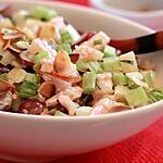 recette Salade waldorf aux crevettes, raisins et amandes