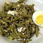 Entrées froides : recette Salade de haricots verts, vinaigrette à l'oeuf écrasé