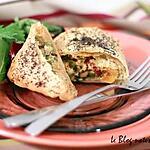 recette Strudel au fromage de chèvre frais, petits pois, chorizo et abricots secs