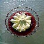 recette compote de fruits et sa glace a la vanille