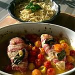 recette Blancs de Poulet Concassée de tomates et Lard Fumé