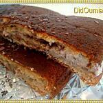 recette Gâteau fourré à la crème de banane et copeaux de chocolat