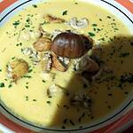 recette Velouté Crèmeux au potiron et  aux châtaignes