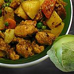 recette Poulet à la sauce de tomates vertes et ses fruits