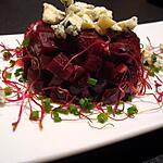 recette Betteraves rouges en tartare et Bleu d'Auvergne