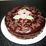 recette Gâteau aux framboises crème fraîche et ganache