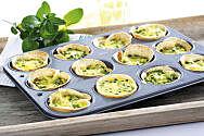 recette MINI QUICHE AUX LARDONS ET COURGETTES