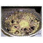 parmesan : recette spaghettis  thon - aubergines