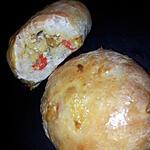recette Bun'zza au poulet-curry et bleu