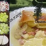 recette Tartiflette au vin blanc.