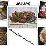 recette Saucisses fumées aux haricots coco.
