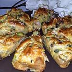 recette Cake individuel au blanc de poulet courgette champignons de Paris