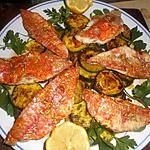 recette Filet de rouget courgette à la marocaine