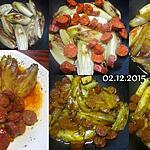 recette Endives braisées au chorizo et curcuma.