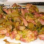 lardons : recette Chou chinois aux lardons et à la crème