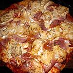 recette Pizza jambon ,mozzarella,fromage de chévre
