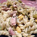 pâte en salade : recette torsades en salade