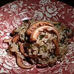 recette risotto aux encornets et oignons nouveaux