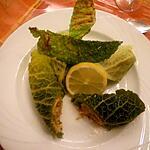 recette Rouleaux de  chou vert au saumon  fumé
