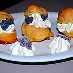 recette CHOUX CHANTILLY PARFUMEE A LA VIOLETTE DE TOULOUSE