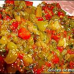 recette poivrons grillés en salade(marocaine)