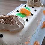 recette bûche glacée clémentines-meringues