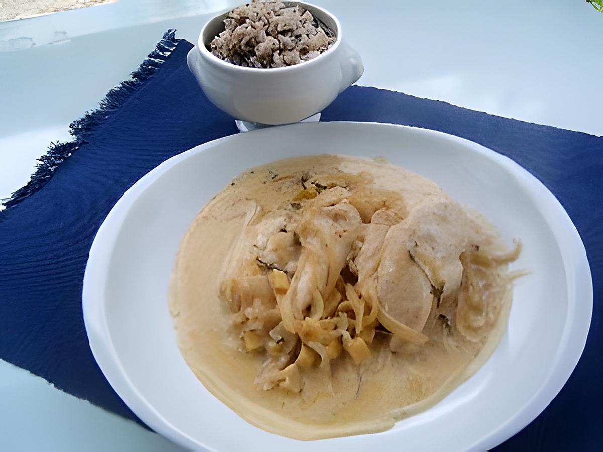 recette Poulet à la crème de gingembre