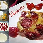 recette Clafoutis aux fraises et crème fraiche.