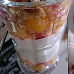 recette Petite verrine mascarpone/nectarine façon crumble