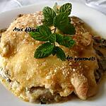 recette Escalopes de dinde gratinées, poêlée d'aubergine et de courgette