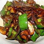 sauce soja : recette Sauté de champignons et poivrons