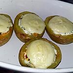 recette Pomme de terre farci ricotta chorizo gratiné au babybel