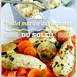 recette Poulet mariné aux légumes du soleil