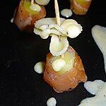 aperitif noel : recette ROULEAU DE POIREAU SAUMON FUME CREME AU CITRON