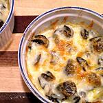 recette Gratin d'escargots au fromage bleu et petits légumes croquants