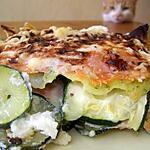 recette Gratin courgettes, truite fumé, ravioles.