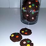recette Cookies au beurre de cacahuète cacao et smarties